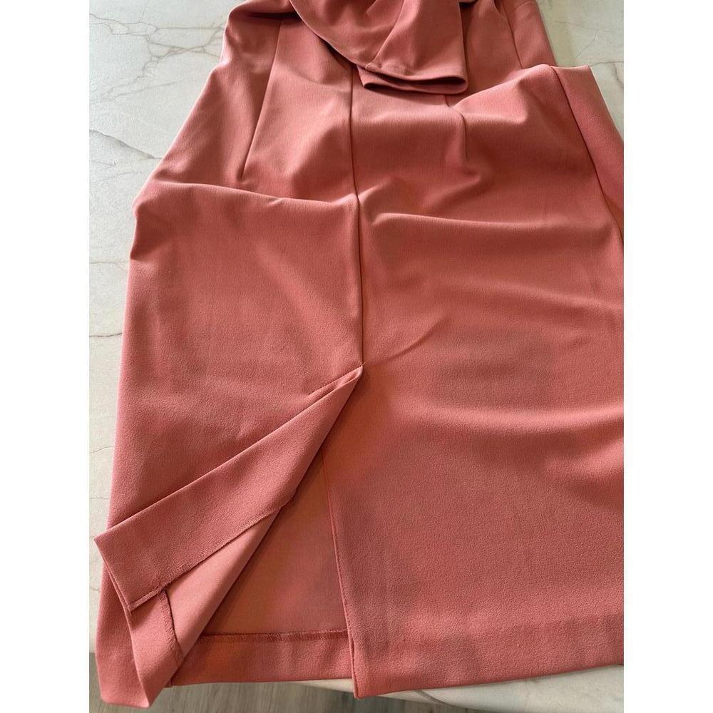 NWT 1.STATE Coral Ruffle Off the Shoulder Midi Dress Women’s size 10​ - Picture 9 of 12